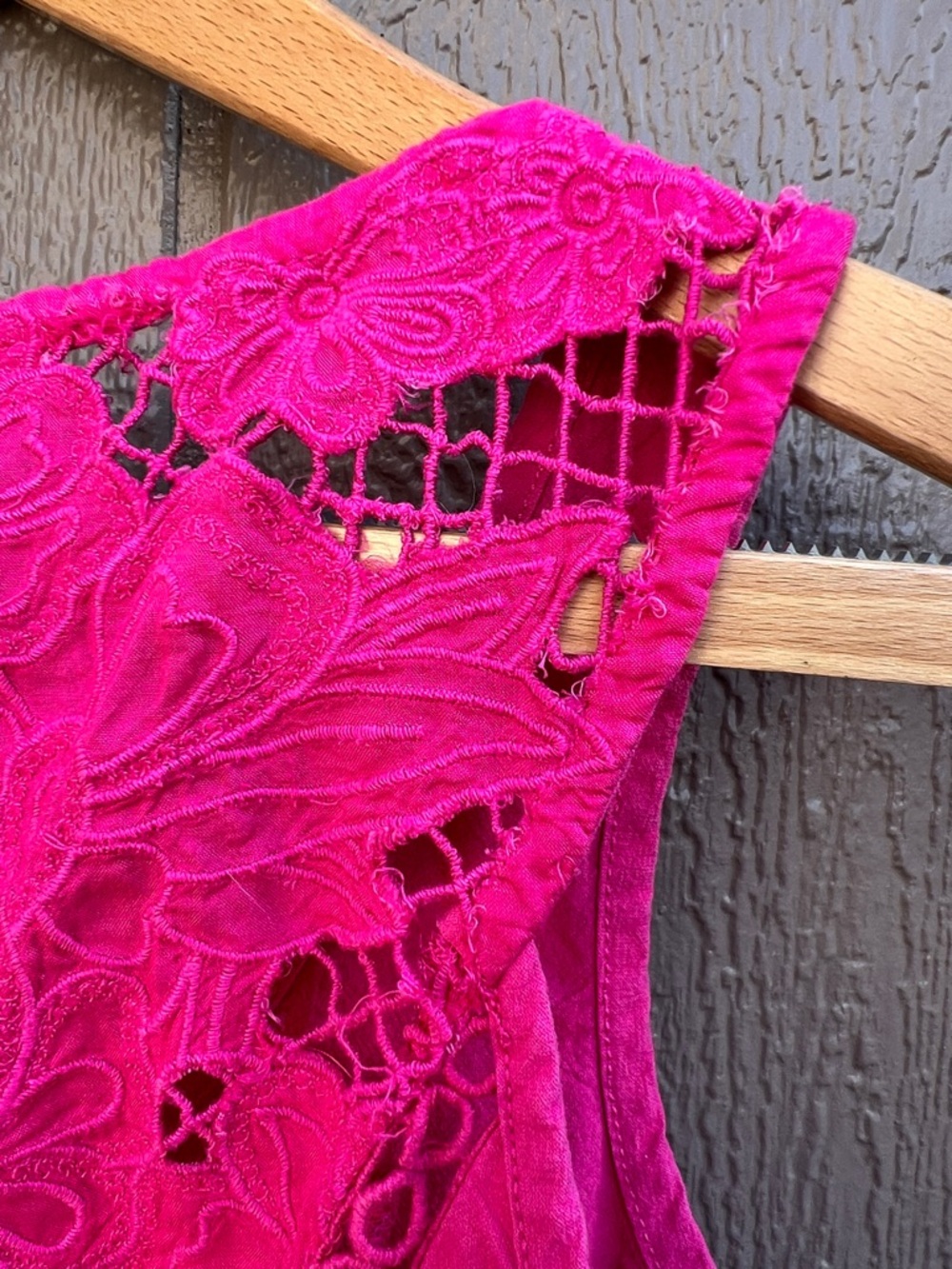 Anthropologie Hot Pink Lace-Back Sleeveless Camisole size S - Picture 8 of 10
